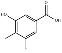 3-FLUORO-4-METHYL-5-HYDROXYBENZOIC ACID
 Struktur