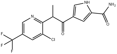 4-(2-[3-CHLORO-5-(TRIFLUOROMETHYL)-2-PYRIDINYL]PROPANOYL)-1H-PYRROLE-2-CARBOXAMIDE Struktur