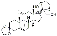 5-PREGNEN-17,21-DIOL-3,11,20-TRIONE 3,20-DIETHYLENEKETAL Struktur