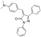 4-((4-(DIMETHYLAMINO)PHENYL)METHYLENE)-1,3-DIPHENYL-2-PYRAZOLIN-5-ONE Struktur