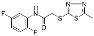 N-(2,5-DIFLUOROPHENYL)-2-[(5-METHYL-1,3,4-THIADIAZOL-2-YL)SULFANYL]ACETAMIDE Struktur