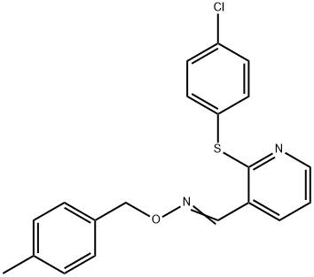 2-[(4-CHLOROPHENYL)SULFANYL]NICOTINALDEHYDE O-(4-METHYLBENZYL)OXIME Struktur