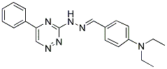 4-(DIETHYLAMINO)BENZALDEHYDE (5-PHENYL-1,2,4-TRIAZIN-3-YL)HYDRAZONE Struktur