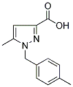 1-(4-METHYLBENZYL)-5-METHYL-1H-PYRAZOLE-3-CARBOXYLIC ACID Struktur