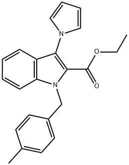 ETHYL 1-(4-METHYLBENZYL)-3-(1H-PYRROL-1-YL)-1H-INDOLE-2-CARBOXYLATE Struktur