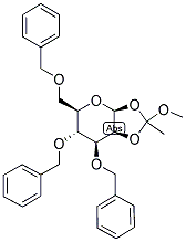 3,4,6-TRI-O-BENZYL-B-D-MANNOPYRANOSE 1,2-(METHYL ORTHOACETATE) Struktur