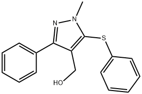 [1-METHYL-3-PHENYL-5-(PHENYLSULFANYL)-1H-PYRAZOL-4-YL]METHANOL Struktur