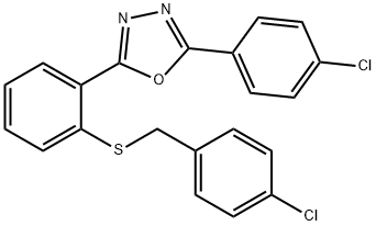 2-(2-[(4-CHLOROBENZYL)SULFANYL]PHENYL)-5-(4-CHLOROPHENYL)-1,3,4-OXADIAZOLE Struktur