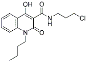 1-BUTYL-N-(3-CHLOROPROPYL)-4-HYDROXY-2-OXO-1,2-DIHYDROQUINOLINE-3-CARBOXAMIDE Struktur