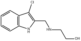 2-[(3-CHLORO-1H-INDOL-2-YLMETHYL)-AMINO]-ETHANOL Struktur