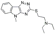 N,N-DIETHYL-N-{2-[(5-METHYL-5H-[1,2,4]TRIAZINO[5,6-B]INDOL-3-YL)THIO]ETHYL}AMINE Struktur