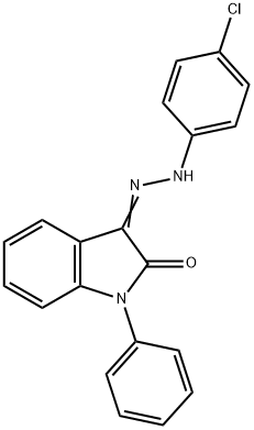 1-PHENYL-1H-INDOLE-2,3-DIONE 3-[N-(4-CHLOROPHENYL)HYDRAZONE] Struktur