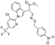 METHYL 2-(1-[3-CHLORO-5-(TRIFLUOROMETHYL)-2-PYRIDINYL]-1H-INDOL-3-YL)-3-([(4-NITROBENZYL)OXY]IMINO)PROPANOATE Struktur