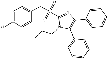 2-[(4-CHLOROBENZYL)SULFONYL]-4,5-DIPHENYL-1-PROPYL-1H-IMIDAZOLE Struktur