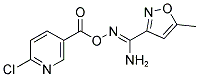 O3-[(6-CHLORO-3-PYRIDYL)CARBONYL]-5-METHYLISOXAZOLE-3-CARBOHYDROXIMAMIDE Struktur