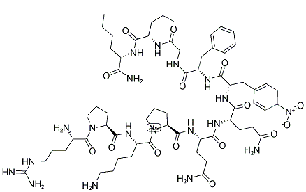 ARG-PRO-LYS-PRO-GLN-GLN-PHE(PNO2)-PHE-GLY-LEU-NLE-NH2 Struktur