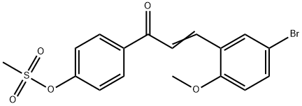 4-[3-(5-BROMO-2-METHOXYPHENYL)ACRYLOYL]PHENYL METHANESULFONATE Struktur