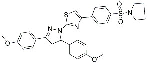 2-(3,5-BIS(4-METHOXYPHENYL)-4,5-DIHYDROPYRAZOL-1-YL)-4-(4-(PYRROLIDIN-1-YLSULFONYL)PHENYL)THIAZOLE