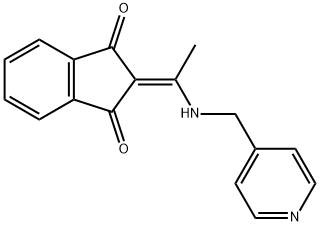 2-(((4-PYRIDYLMETHYL)AMINO)ETHYLIDENE)INDANE-1,3-DIONE Struktur