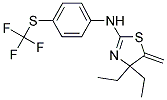 (4,4-DIETHYL-3-METHYLENE(2,5-THIAZOLINYL))(4-(TRIFLUOROMETHYLTHIO)PHENYL)AMINE Struktur