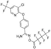 2-AMINO-1-AZA-2-(4-(3-CHLORO-5-(TRIFLUOROMETHYL)(2-PYRIDYLOXY))PHENYL)VINYL 2,2,3,3,4,4,4-HEPTAFLUOROBUTANOATE Struktur