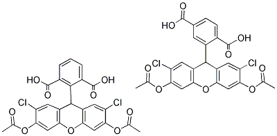 5-(AND-6)-CARBOXY-2',7'-DICHLORODIHYDROFLUORESCEIN DIACETATE Struktur