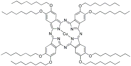 COPPER(II) 2,3,9,10,16,17,23,24-OCTAKIS(OCTYLOXY)-29H,31H-PHTHALOCYANINE Struktur