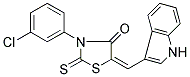 (5E)-3-(3-CHLOROPHENYL)-5-(1H-INDOL-3-YLMETHYLENE)-2-THIOXO-1,3-THIAZOLIDIN-4-ONE Struktur