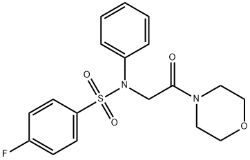 4-FLUORO-N-(2-MORPHOLINO-2-OXOETHYL)-N-PHENYLBENZENESULFONAMIDE Struktur