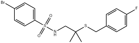 4-BROMO-N-(2-[(4-FLUOROBENZYL)SULFANYL]-2-METHYLPROPYL)BENZENESULFONAMIDE Struktur