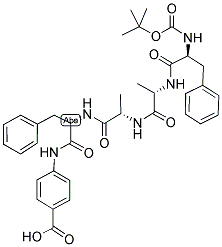 BOC-PHE-ALA-ALA-PHE-P-AMINOBENZOIC ACID Struktur