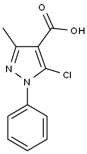 5-CHLORO-3-METHYL-1-PHENYL-1H-PYRAZOLE-4-CARBOXYLIC ACID Struktur