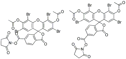 5(6)-CARBOXYEOSIN DIACETATE N-HYDROXY-SUCCINIMIDE ESTER Struktur