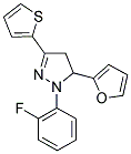 1-(2-FLUOROPHENYL)-5-(2-FURYL)-3-THIEN-2-YL-4,5-DIHYDRO-1H-PYRAZOLE Struktur