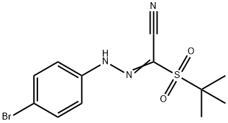 2-[2-(4-BROMOPHENYL)HYDRAZONO]-2-(TERT-BUTYLSULFONYL)ACETONITRILE Struktur