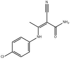 3-(4-CHLOROANILINO)-2-CYANO-2-BUTENAMIDE Struktur