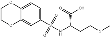 2-(2,3-DIHYDRO-BENZO[1,4]DIOXINE-6-SULFONYLAMINO)-4-METHYLSULFANYL-BUTYRIC ACID Struktur