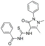 N-(((2,3-DIMETHYL-5-OXO-1-PHENYL(3-PYRAZOLIN-4-YL))AMINO)THIOXOMETHYL)BENZAMIDE Struktur