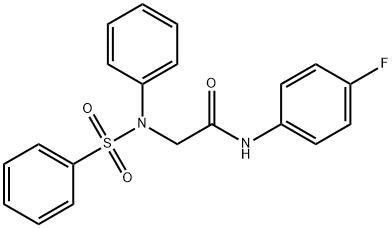 N-(4-FLUOROPHENYL)-2-[(PHENYLSULFONYL)ANILINO]ACETAMIDE Struktur