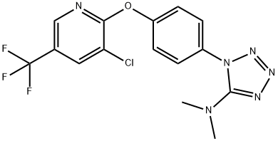 1-(4-([3-CHLORO-5-(TRIFLUOROMETHYL)-2-PYRIDINYL]OXY)PHENYL)-N,N-DIMETHYL-1H-1,2,3,4-TETRAAZOL-5-AMINE Struktur