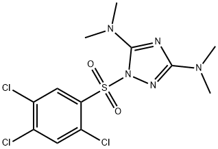 N-(3-(DIMETHYLAMINO)-1-[(2,4,5-TRICHLOROPHENYL)SULFONYL]-1H-1,2,4-TRIAZOL-5-YL)-N,N-DIMETHYLAMINE Struktur