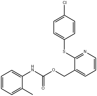 (2-[(4-CHLOROPHENYL)SULFANYL]-3-PYRIDINYL)METHYL N-(2-METHYLPHENYL)CARBAMATE Struktur