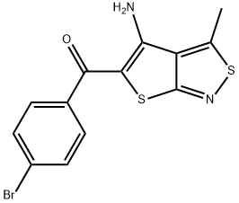 (4-AMINO-3-METHYLTHIENO[2,3-C]ISOTHIAZOL-5-YL)(4-BROMOPHENYL)METHANONE Struktur