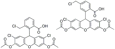 5-(AND-6)-CHLOROMETHYL-2',7'-DICHLORODIHYDROFLUORESCEIN DIACETATE Struktur