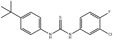 N-[4-(TERT-BUTYL)PHENYL]-N'-(3-CHLORO-4-FLUOROPHENYL)THIOUREA Struktur