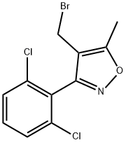 4-(BROMOMETHYL)-3-(2,6-DICHLOROPHENYL)-5-METHYLISOXAZOLE Struktur