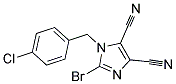 2-BROMO-1-(4-CHLOROBENZYL)-1H-IMIDAZOLE-4,5-DICARBONITRILE Struktur