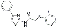 2-[(2-METHYLPHENYL)SULFANYL]-N-(4-PHENYL-1,3-THIAZOL-2-YL)ACETAMIDE Struktur