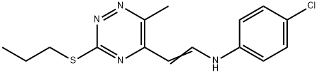 4-CHLORO-N-(2-[6-METHYL-3-(PROPYLSULFANYL)-1,2,4-TRIAZIN-5-YL]VINYL)ANILINE Struktur