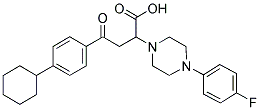 4-(4-CYCLOHEXYLPHENYL)-2-[4-(4-FLUOROPHENYL)PIPERAZINO]-4-OXOBUTANOIC ACID Struktur